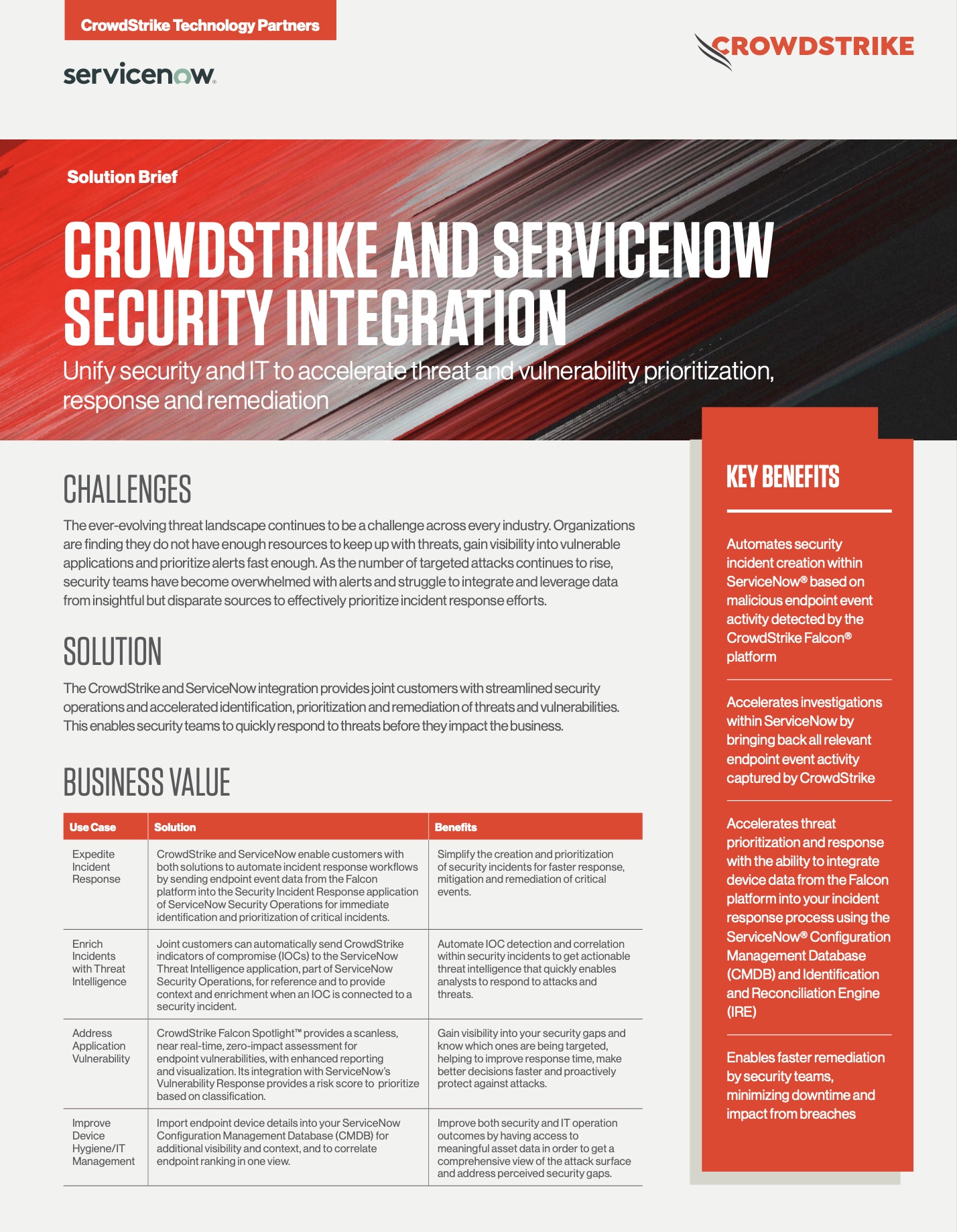 ServiceNow Technology Partner Solution Brief